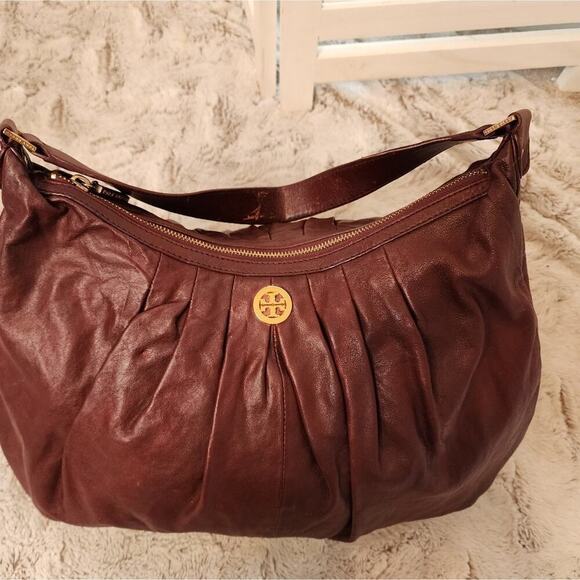 TORY BURCH BURGANDY HOBO BAG - Picture 3 of 16